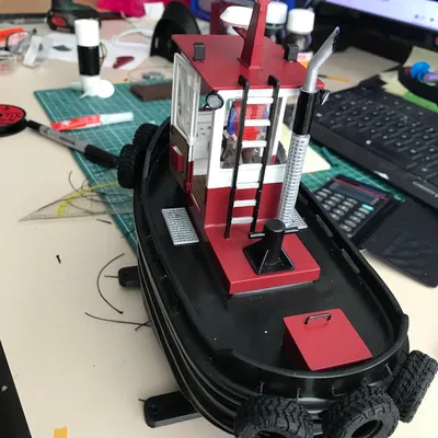 Mô hình thuyền đẩy RC (Boom boat / Dozer boat) tỉ lệ 1/30