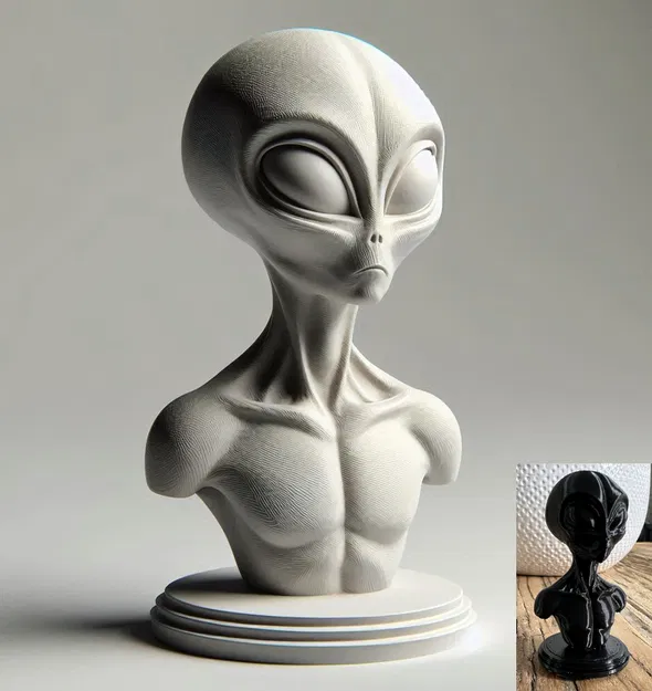 Tượng Bán Thân Người Ngoài Hành Tinh Alien Bust - Image 1