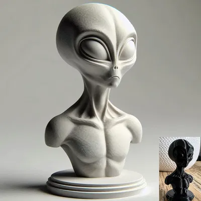 Tượng Bán Thân Người Ngoài Hành Tinh Alien Bust