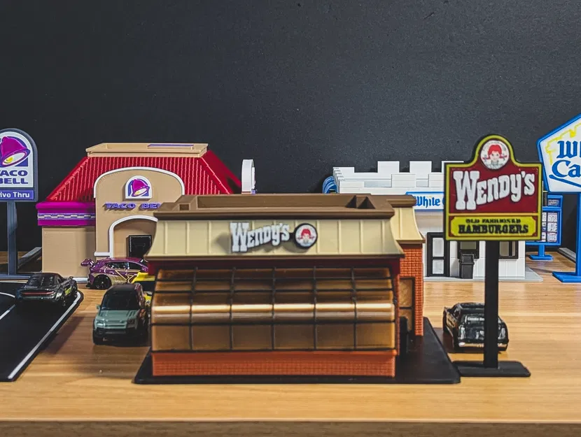 Bộ Mô Hình Wendy's Cổ Điển - Tỷ Lệ 1:64 Diorama - Image 4