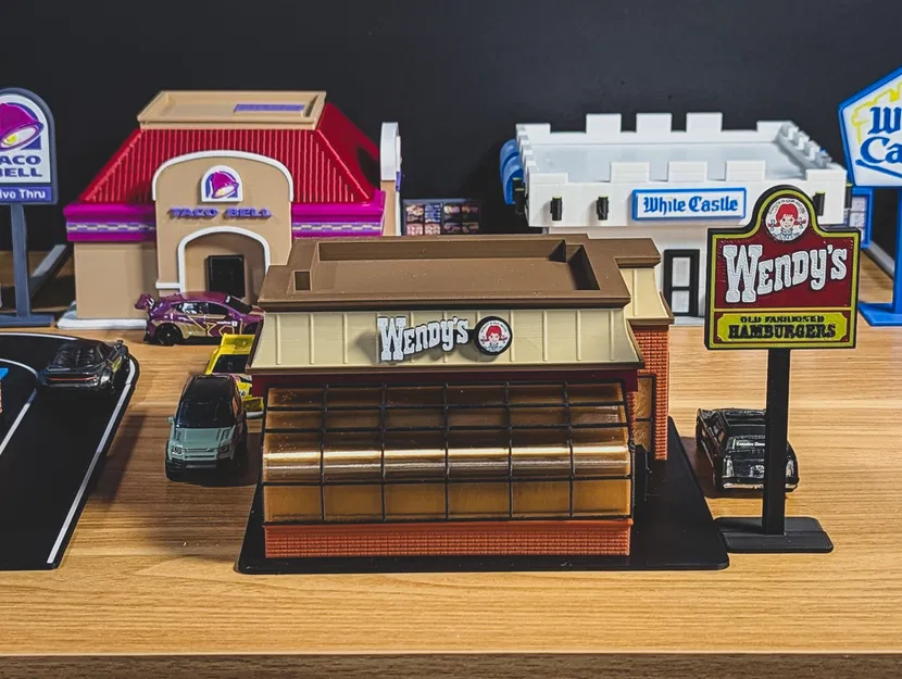 Bộ Mô Hình Wendy's Cổ Điển - Tỷ Lệ 1:64 Diorama - Image 8