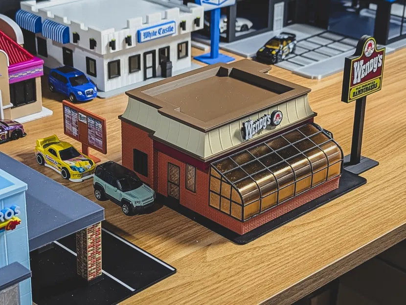 Bộ Mô Hình Wendy's Cổ Điển - Tỷ Lệ 1:64 Diorama - Image 14