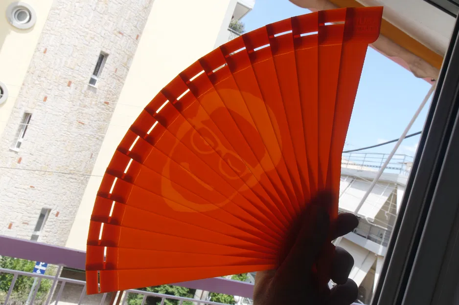 Quạt Giấy Gấp Họa Tiết Chìm - In Liền - Không Cần Lắp Ráp - Không Hỗ Trợ - Image 4