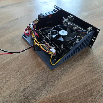 Vỏ case ITX dạng Module cho Rack 10 inch 2U + Giá đỡ ổ cứng