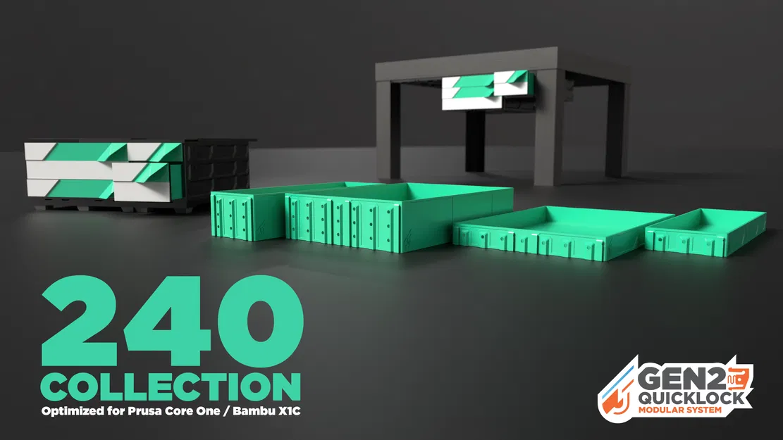 Hộp Đựng Trang Trí GEN2 240-1W-1H Gridfinity - Image 2