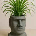 Chậu Cây Đầu Moai - Phong Cách Đảo Phục Sinh - Thumbnail 1