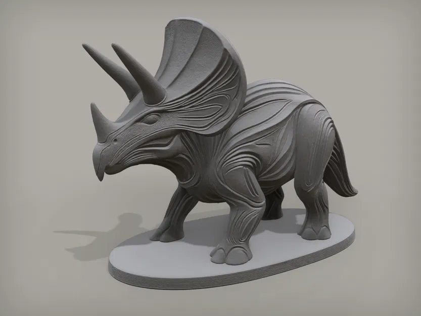 Mô Hình Khủng Long Triceratops 3D - Image 1
