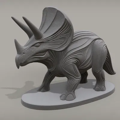 Mô Hình Khủng Long Triceratops 3D