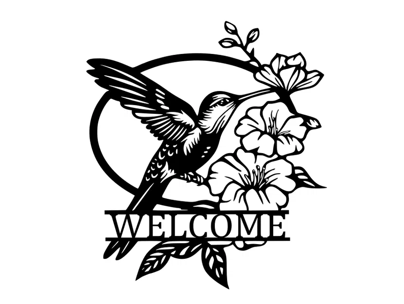 Tranh Treo Tường Hình Chim Ruồi Đính Hoa - Image 2