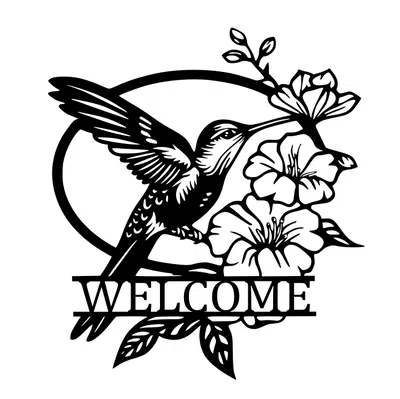 Tranh Treo Tường Hình Chim Ruồi Đính Hoa