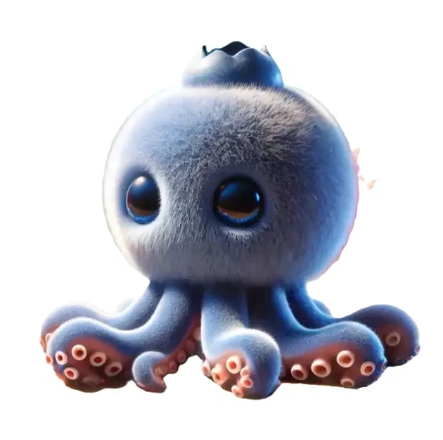 Mô Hình 3D Bluberinni Octopussini - Tạo Bởi AI - Image 3