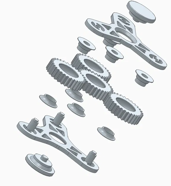 Con Quay 4 Bánh Răng Với Vòng Bi Bi Airsoft (Lắp Tự Dính) - Image 2