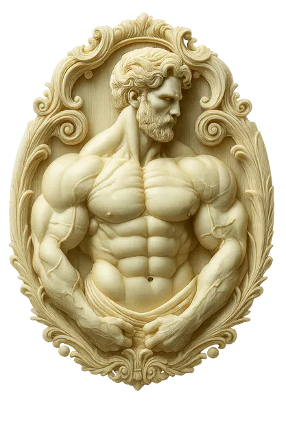 Phù điêu Chàng Cơ Bắp - Image 1