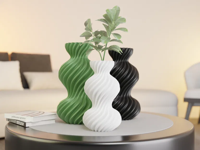 Bình Hoa Flow - Bộ sưu tập bình hoa 3D in hiện đại và phong cách - Image 1