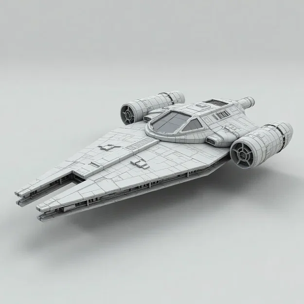 STARWARS - Tàu Trở Về Từ Trận Chiến (Chỉ Đen & Trắng) - Image 1