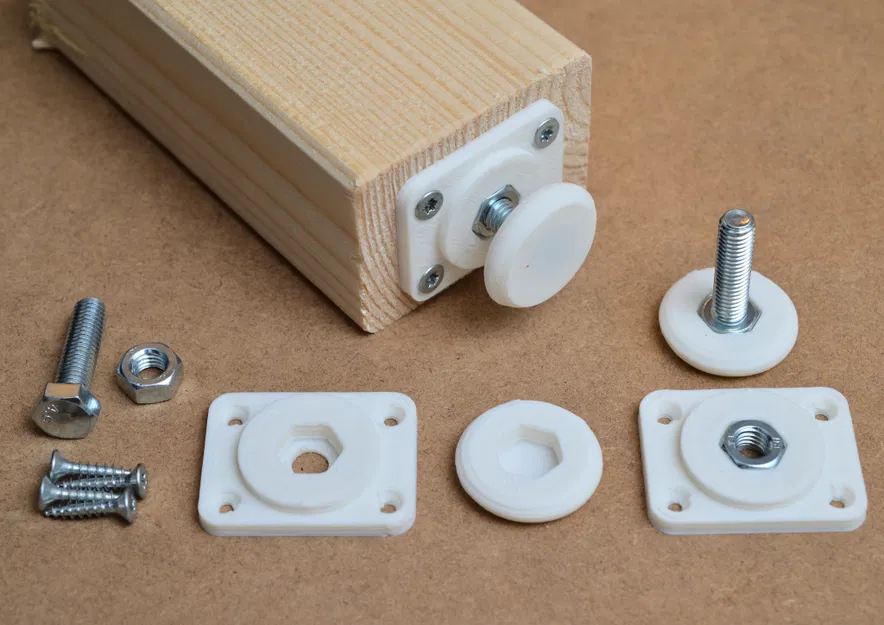 Chân cân chỉnh đồ nội thất bắt vít M8 - Image 1