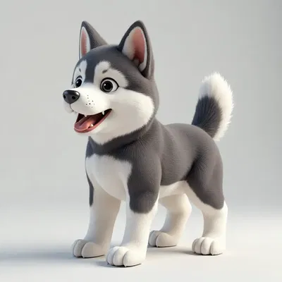 Chó Husky - Mô hình Chó Husky Chi Tiết Cao