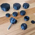 Ốc/Đai ốc núm sao, Star knob nut/screw - Thumbnail 1