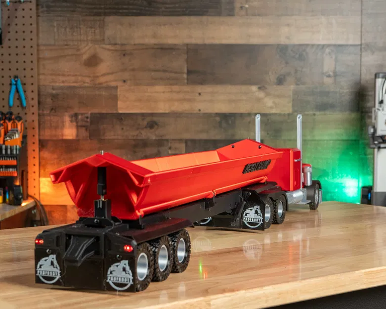 Rơ-moóc Xe ben điều khiển từ xa tự làm - Image 2