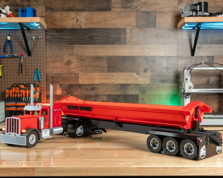 Rơ-moóc Xe ben điều khiển từ xa tự làm - Image 3