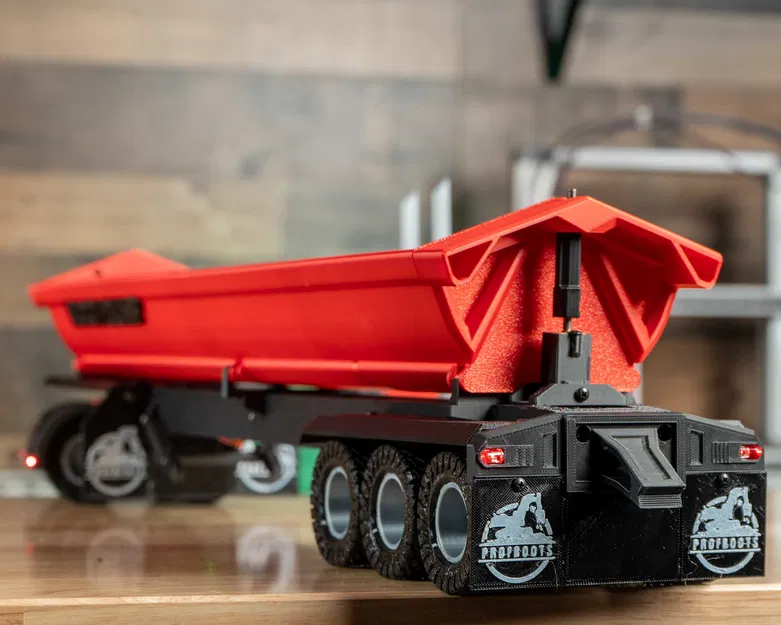 Rơ-moóc Xe ben điều khiển từ xa tự làm - Image 4