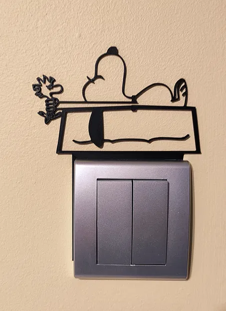 Trang Trí Công Tắc / Ổ Cắm Snoopy – Mô Hình In 3D 15 - Image 2