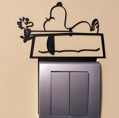 Trang Trí Công Tắc / Ổ Cắm Snoopy – Mô Hình In 3D 15