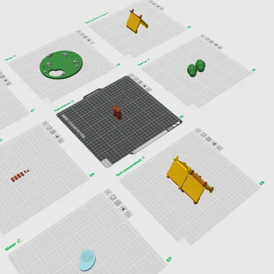 Mô hình Diorama cho Động vật Flexi Dễ Thương, Phiên bản Capybara