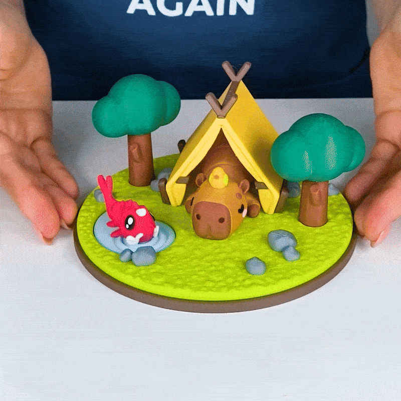 Mô hình Diorama cho Động vật Flexi Dễ Thương, Phiên bản Capybara - Thumbnail 5