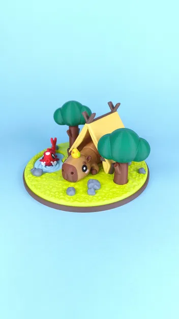 Mô hình Diorama cho Động vật Flexi Dễ Thương, Phiên bản Capybara - Image 6