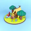 Mô hình Diorama cho Động vật Flexi Dễ Thương, Phiên bản Capybara - Thumbnail 6