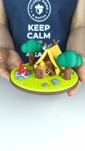 Mô hình Diorama cho Động vật Flexi Dễ Thương, Phiên bản Capybara - Image 7