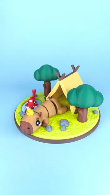 Mô hình Diorama cho Động vật Flexi Dễ Thương, Phiên bản Capybara - Image 8