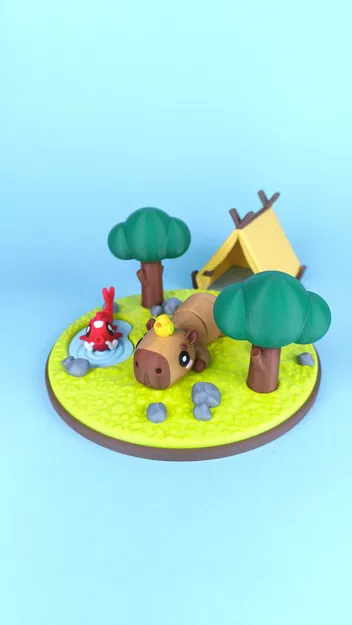 Mô hình Diorama cho Động vật Flexi Dễ Thương, Phiên bản Capybara - Image 13