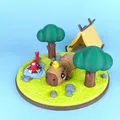 Mô hình Diorama cho Động vật Flexi Dễ Thương, Phiên bản Capybara - Thumbnail 13