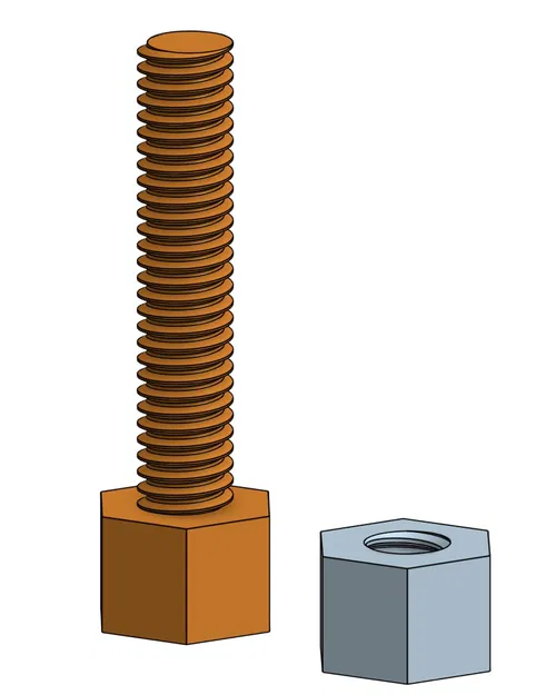 Ốc Vít và Đai Ốc M4 × 0.7 mm (In 3D, Ren ISO) - Image 1