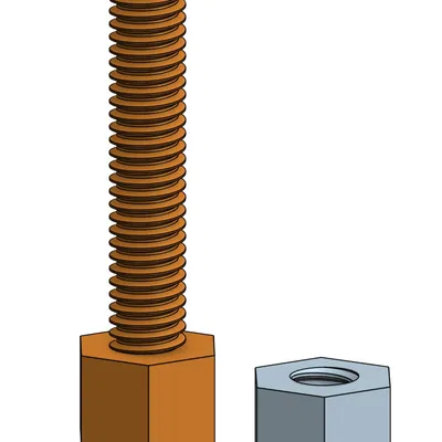 Ốc Vít và Đai Ốc M4 × 0.7 mm (In 3D, Ren ISO)