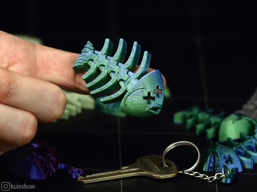 Móc Khoá Cá Bơn Dẻo Hình Xương - Image 2