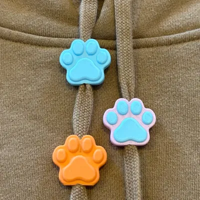 Hạt Dây Rút Áo Hoodie Hình Bàn Chân Thú Cưng