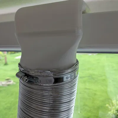 Hệ thống thông gió máy in 3D gắn cửa sổ cho ống nhôm 100mm