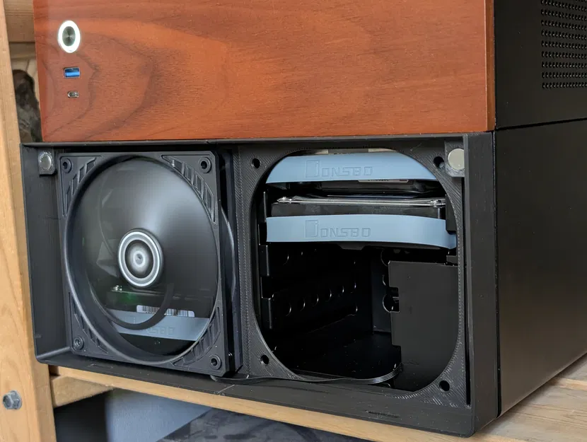 Jonsbo N4 - Adapter 2 Quạt Slim Mặt Trước - Bản Remix - Image 3