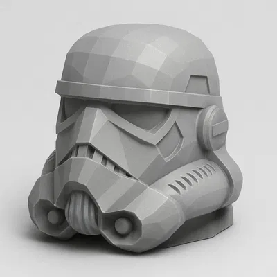 Mũ Stormtrooper Low Poly