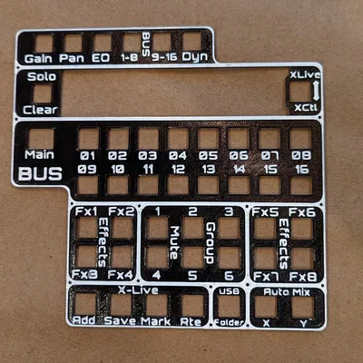 Tấm phủ nút cho Behringer X-Touch kèm XR32 / XR32 & XLive
