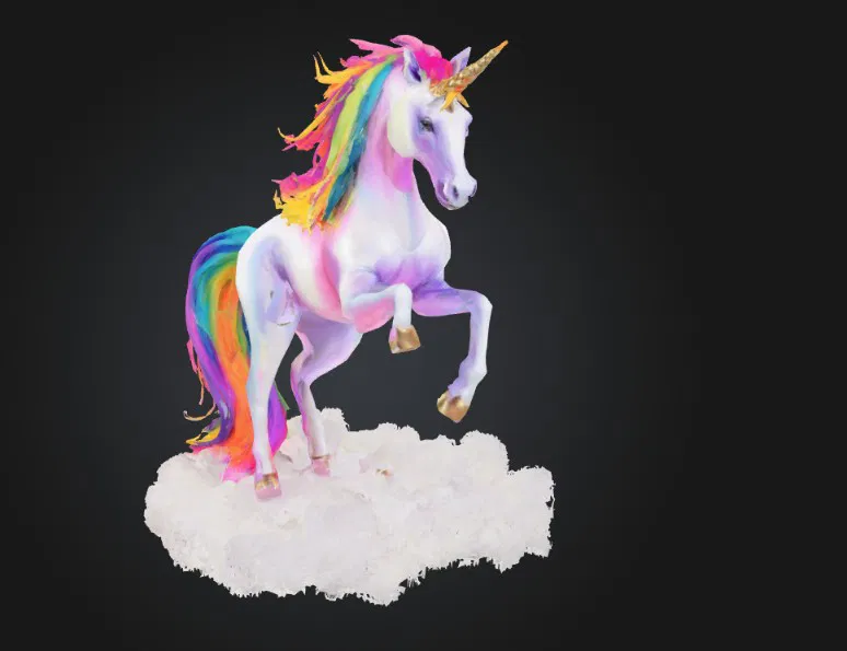 Kỳ Lân Cầu Vồng Trên Mây - Rainbow_Unicorn_On_Cloud - Image 1