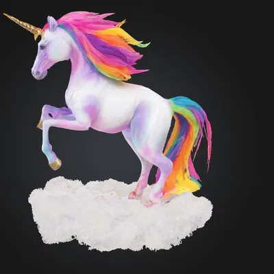 Kỳ Lân Cầu Vồng Trên Mây - Rainbow_Unicorn_On_Cloud