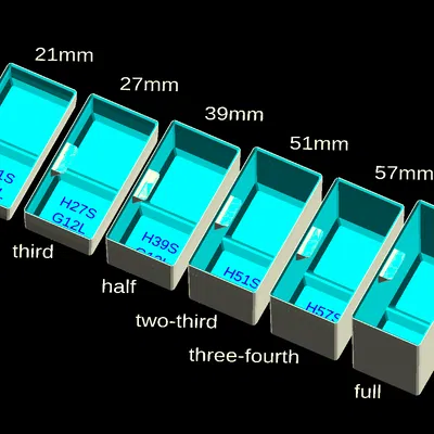 [ALCH] Hộp ModuBox có thể xếp chồng - 6 chiều cao, 9 kích thước (169 mẫu)