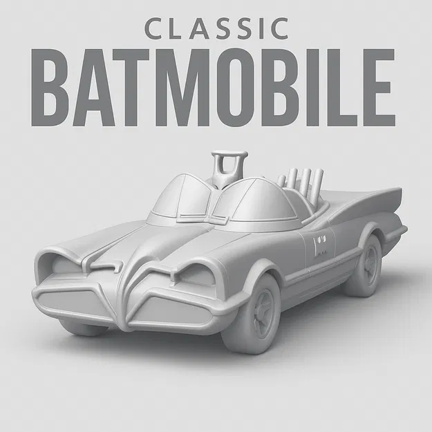 Batmobile Cổ Điển - Mô hình 3D - Image 1