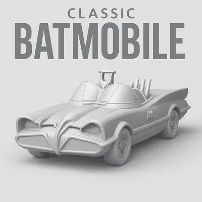Batmobile Cổ Điển - Mô hình 3D