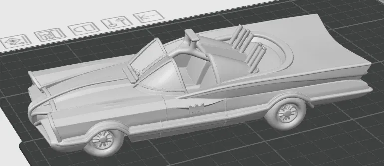 Batmobile Cổ Điển - Mô hình 3D - Image 6