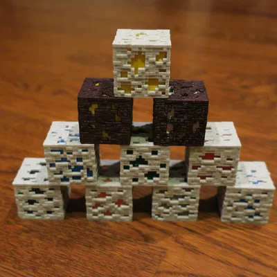 Bộ Quặng Minecraft Hiện Đại (In Liền, Không Hỗ Trợ)